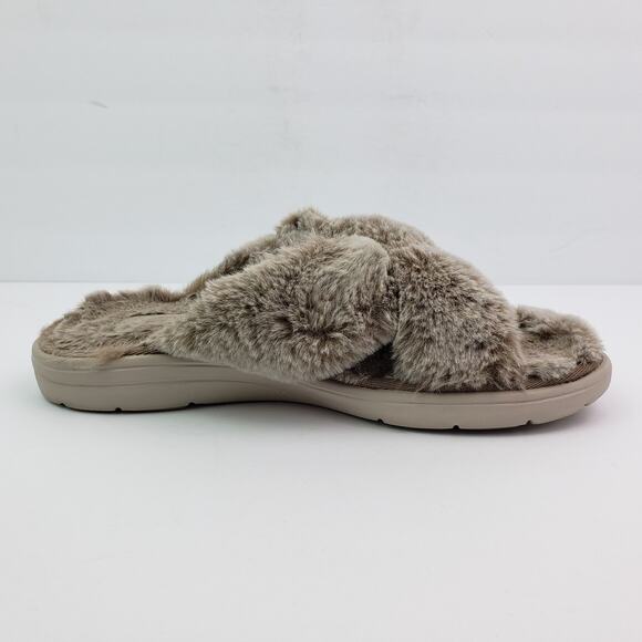 Skechers Go Lounge Womens Size 8 Tan Slip On Faux Fur Slippers Sandals SN175100 - Picture 4 of 9